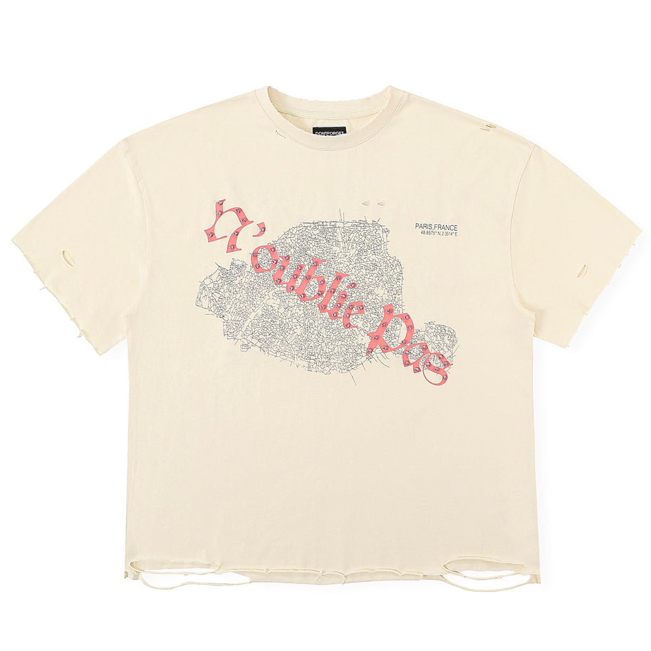 N'oublie Pas Cream Map Tee