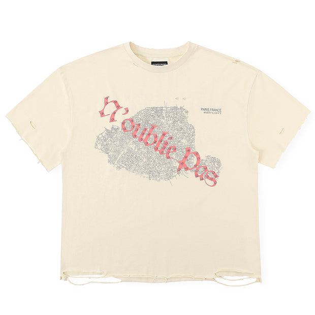 N'oublie Pas Cream Map Tee