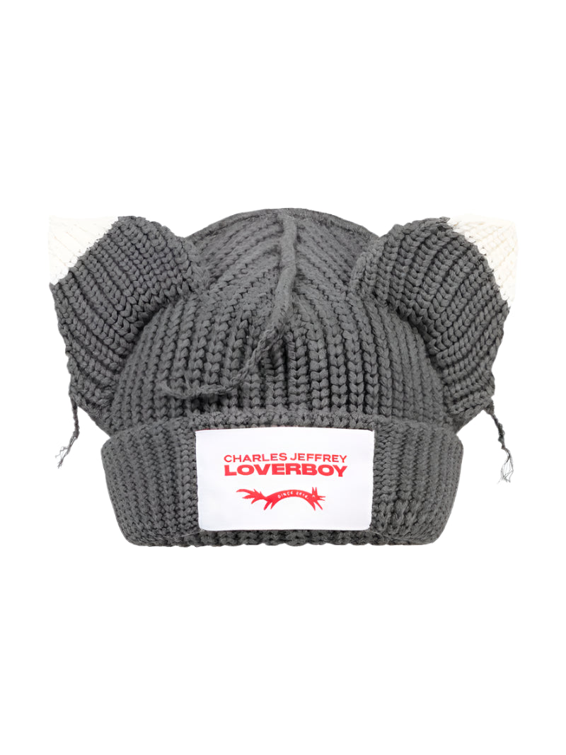 Charles Jeffrey Loverboy Chunky White Ears Beanie