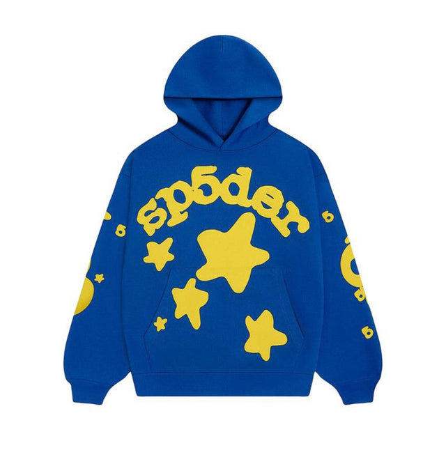SP5DER Blue Angel Number Hoodie
