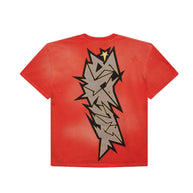 Hellstar Crack Print T-Shirt Red