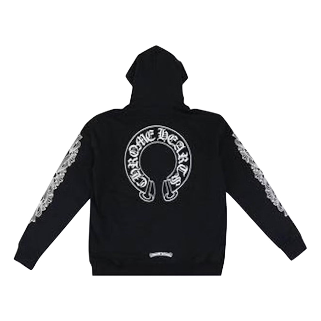Chrome Hearts Horseshoe Floral Zip Up Hoodie