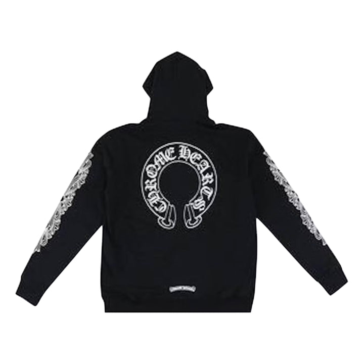 Chrome Hearts Horseshoe Floral Zip Up Hoodie