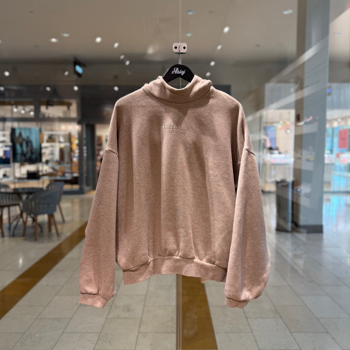 Essentials Mock Neck Tan Hoodie (PREOWNED)