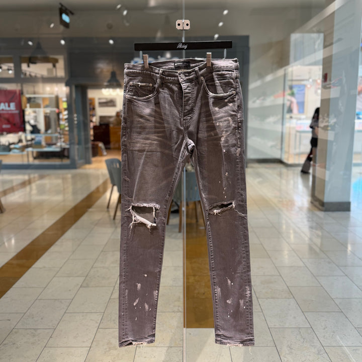 Purple Grey Knee Slit Jeans (PREOWNED)