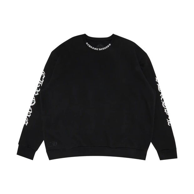 Chrome Hearts Neck Logo Crewneck Sweatshirt Black