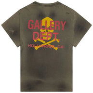 Gallery Dept. Faded Black Distressed Bones Tee