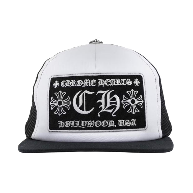 Chrome Hearts CH Hollywood Trucker White (PREOWNED)