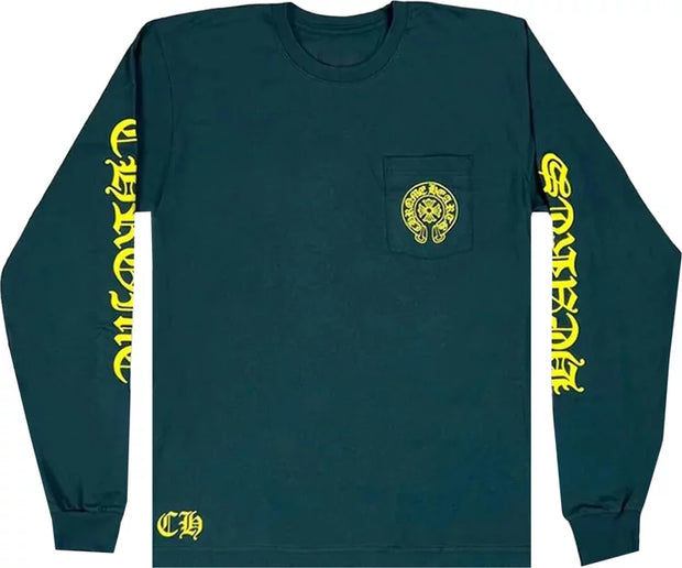 Chrome Hearts Horseshoe Long Sleeve Green Yellow