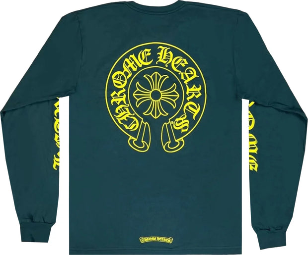 Chrome Hearts Horseshoe Long Sleeve Green Yellow