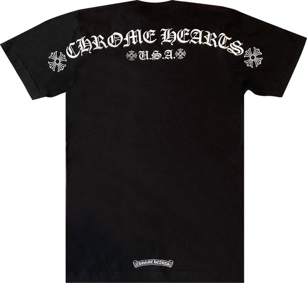 Chrome Hearts Scroll Logo Pocket Tee USA Black