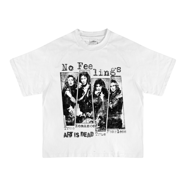No Feelings Van Halen White Tee