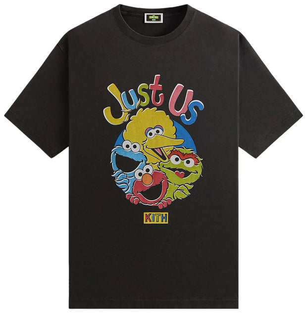 Kith x Sesame St Just Us Vintage Tee Black
