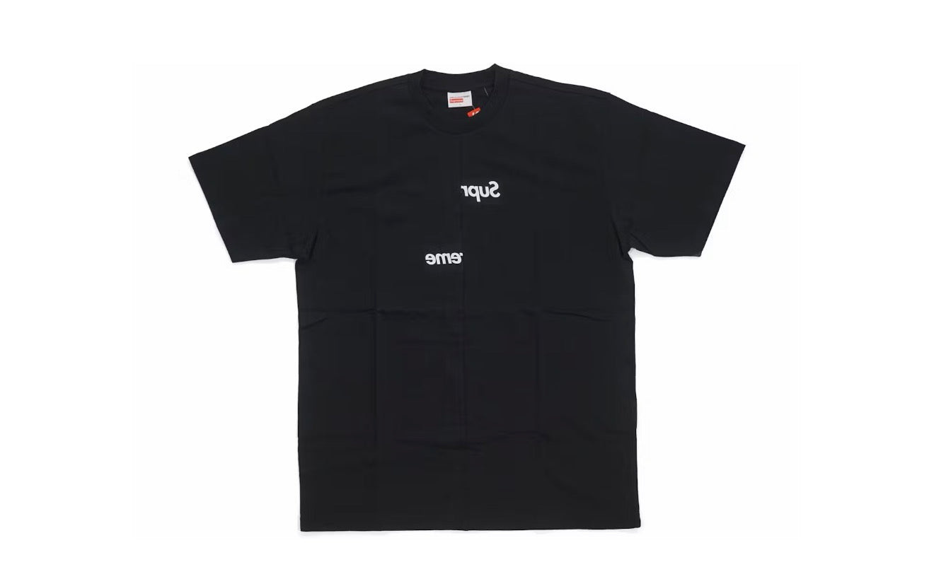 Supreme x CDG Black Split Box Logo Tee