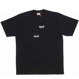 Supreme x CDG Black Split Box Logo Tee