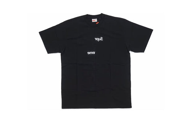 Supreme x CDG Black Split Box Logo Tee