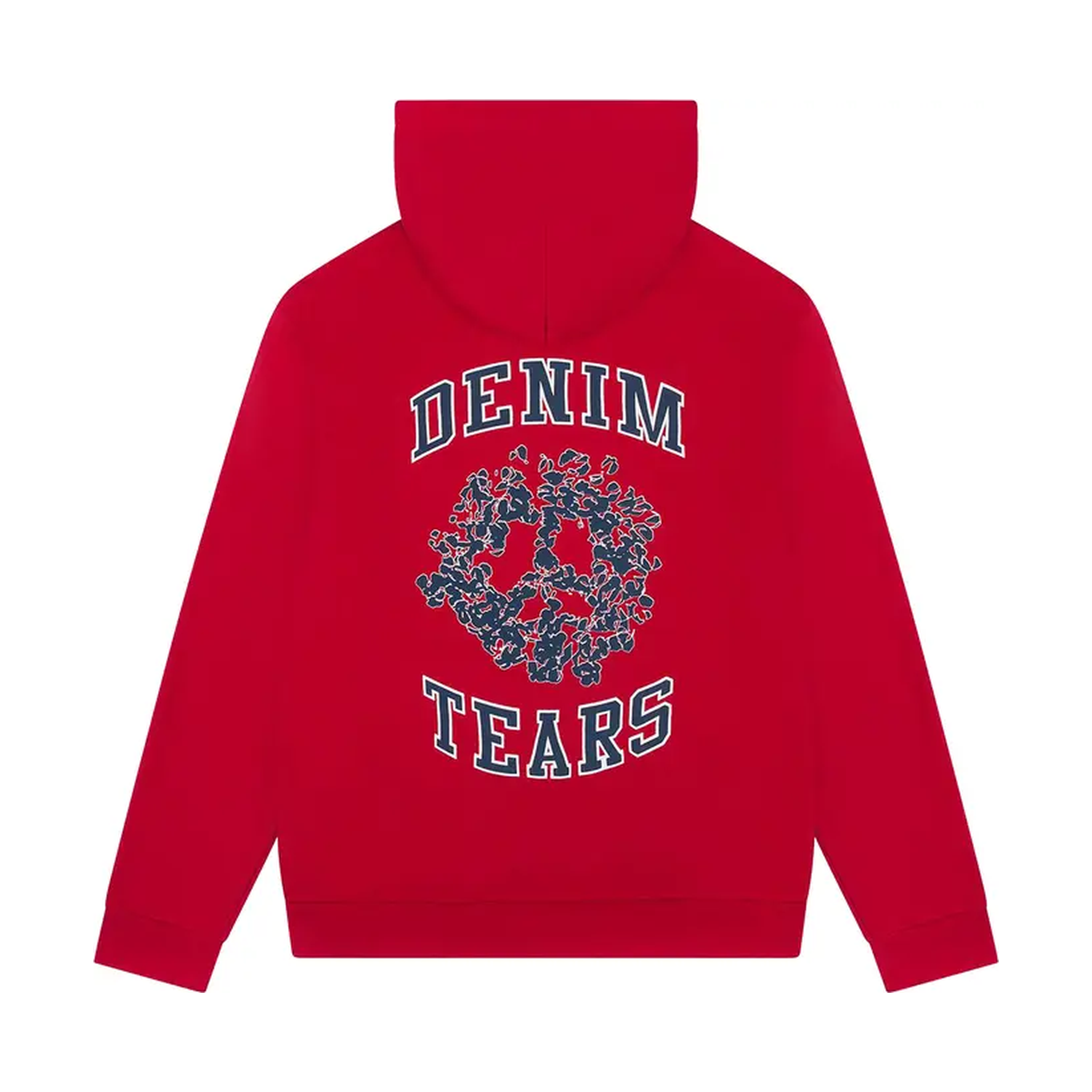 Denim Tears Red University Zip-Up Hoodie