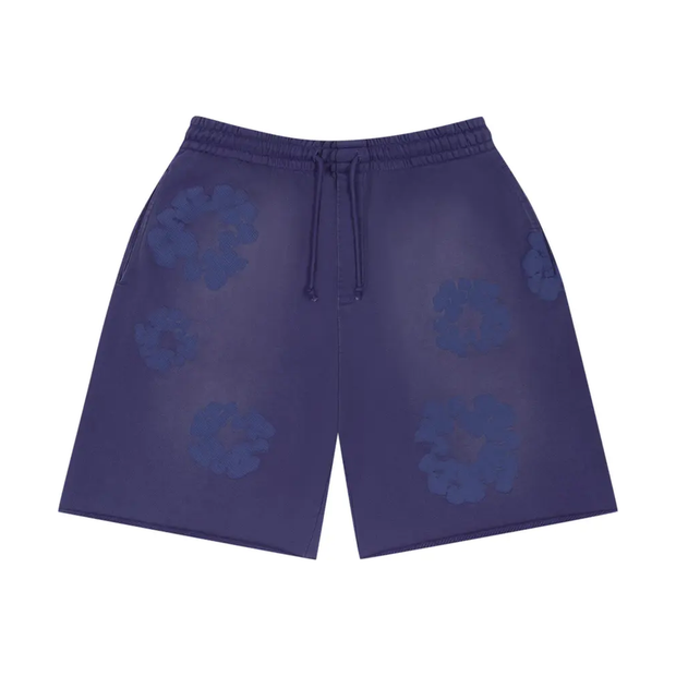 Denim Tears Mono Cotton Wreath Sweat Shorts Washed Blue