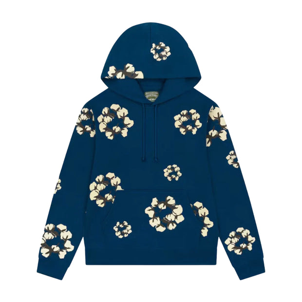 Denim Tears x Cactus Plant Cotton Wreath Hoodie Navy