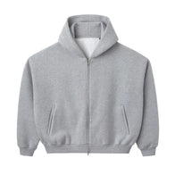 HMDD Blank Grey Zip Up Hoodie