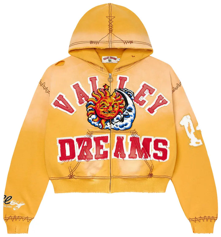 Vale Forever Sunny Zip Up Hoodie Yellow