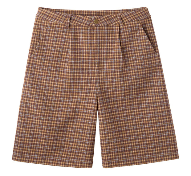 Hidden Season Plaid Shorts Brown
