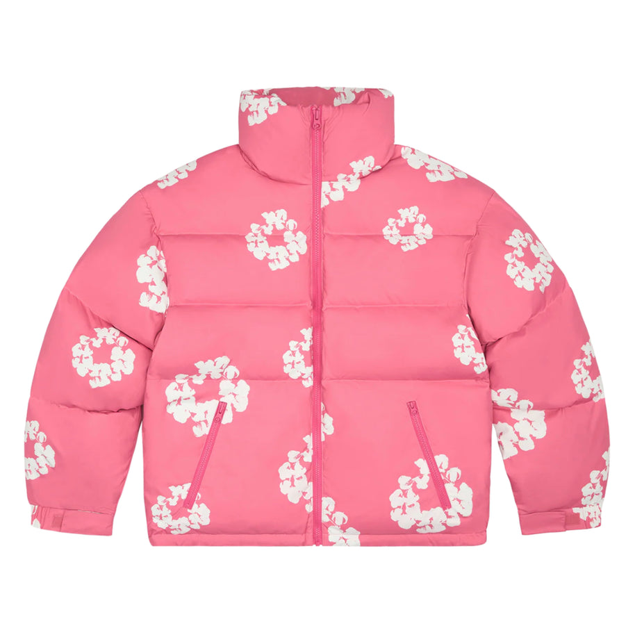 Denim Tears Cotton Wreath Pink Puffer Jacket