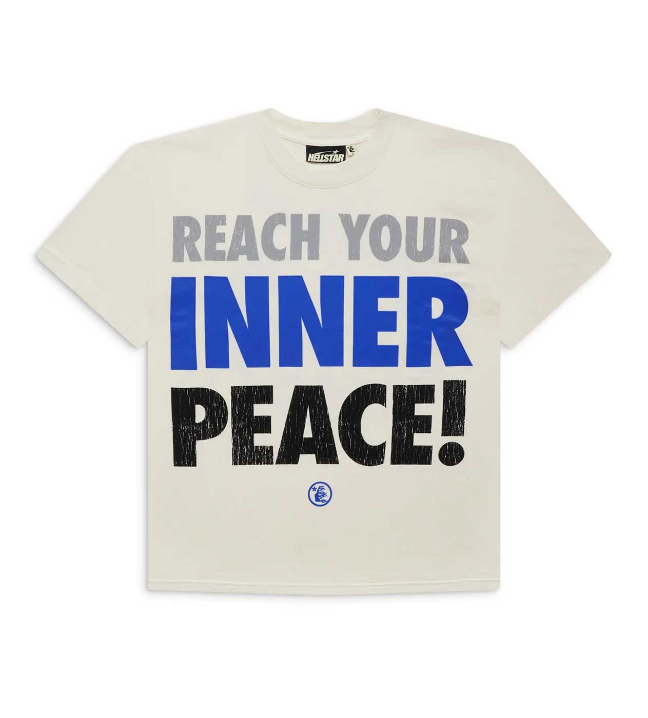 Hellstar Inner Peace T-Shirt Cream/Blue