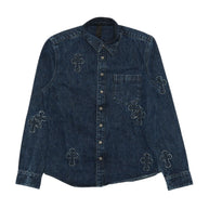 Chrome Hearts Denim Cross Patch Shirt