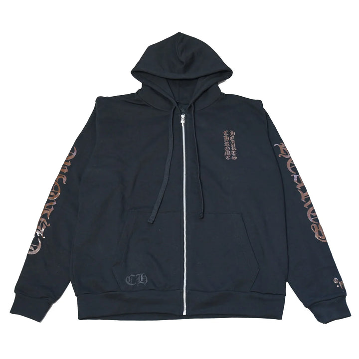 Chrome Hearts Brown Glitter 1988 Black Zip Up Hoodie