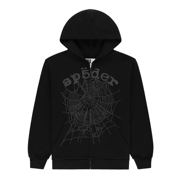 SP5DER OG Web V2 Phantom Zip Up Hoodie