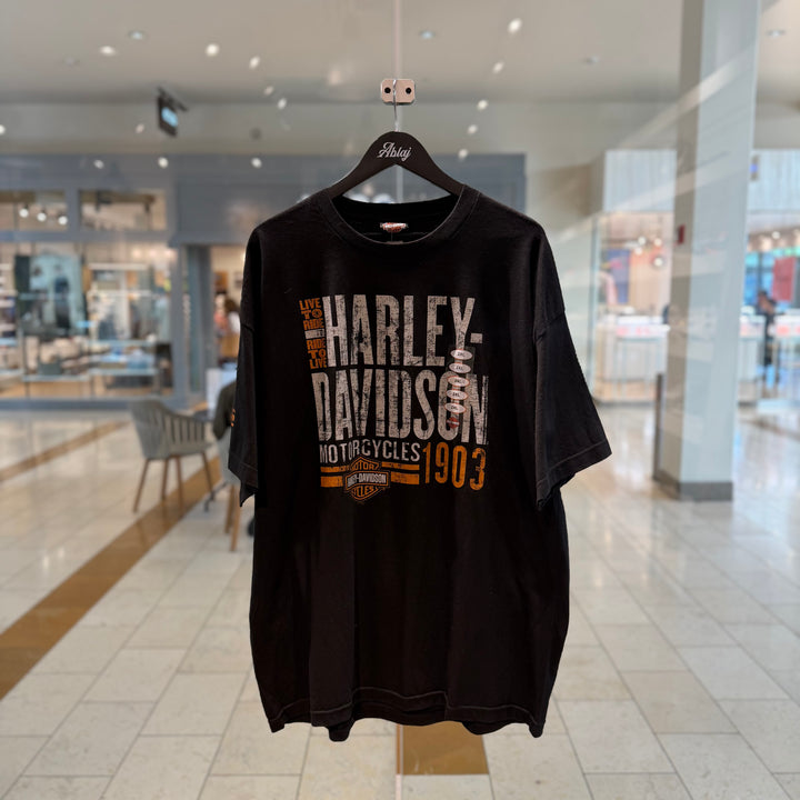 Vintage Harley Davidson Eagles Nest Lathrop Genuine Tee 