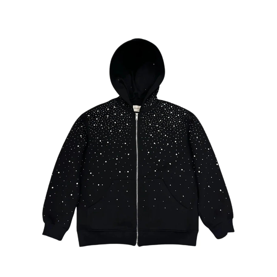 Vybes Rhinestones Galaxy Zip Up