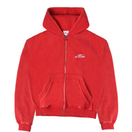 No Feelings Red Oct 4PF Zip Up Hoodie