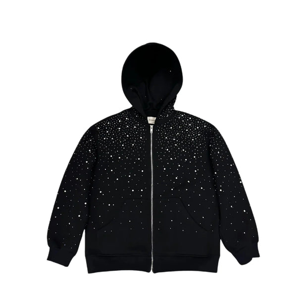 Vybes Rhinestones Galaxy Zip Up