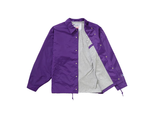 Supreme x Champion Coaches Jacket Purple