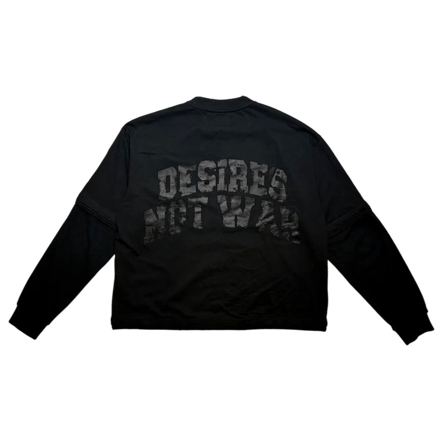Bottega Desires War Long Sleeve Tee Black