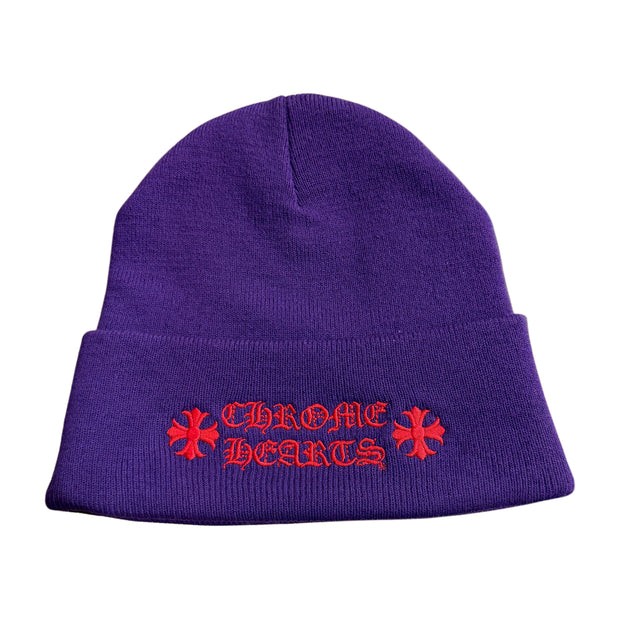 Chrome Hearts Purple Beanie