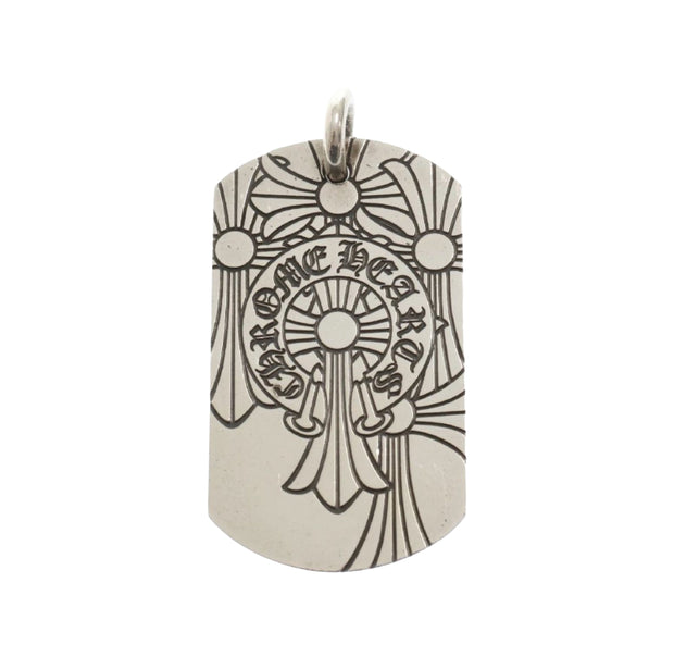 Chrome Hearts God Bless The World DogTag Chain