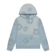 Denim Tears Faded Mono Light Blue Cotton Wreath Hoodie