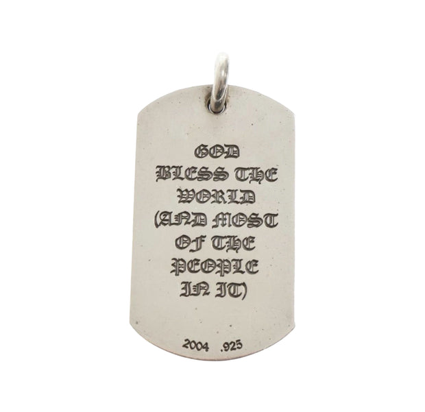Chrome Hearts God Bless The World DogTag Chain