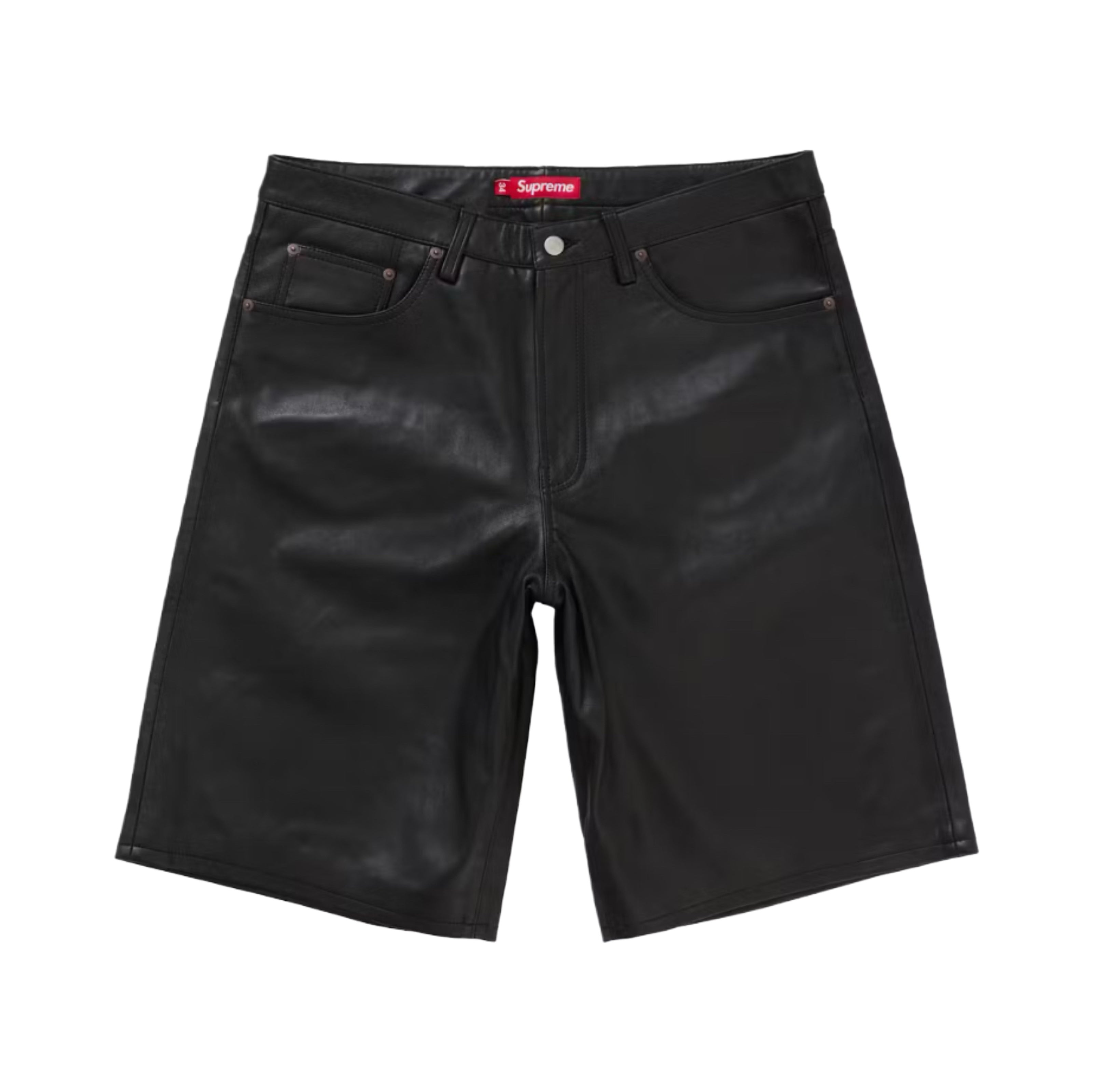 Supreme Baggy Leather Short Black