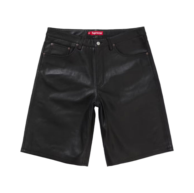 Supreme Baggy Leather Short Black