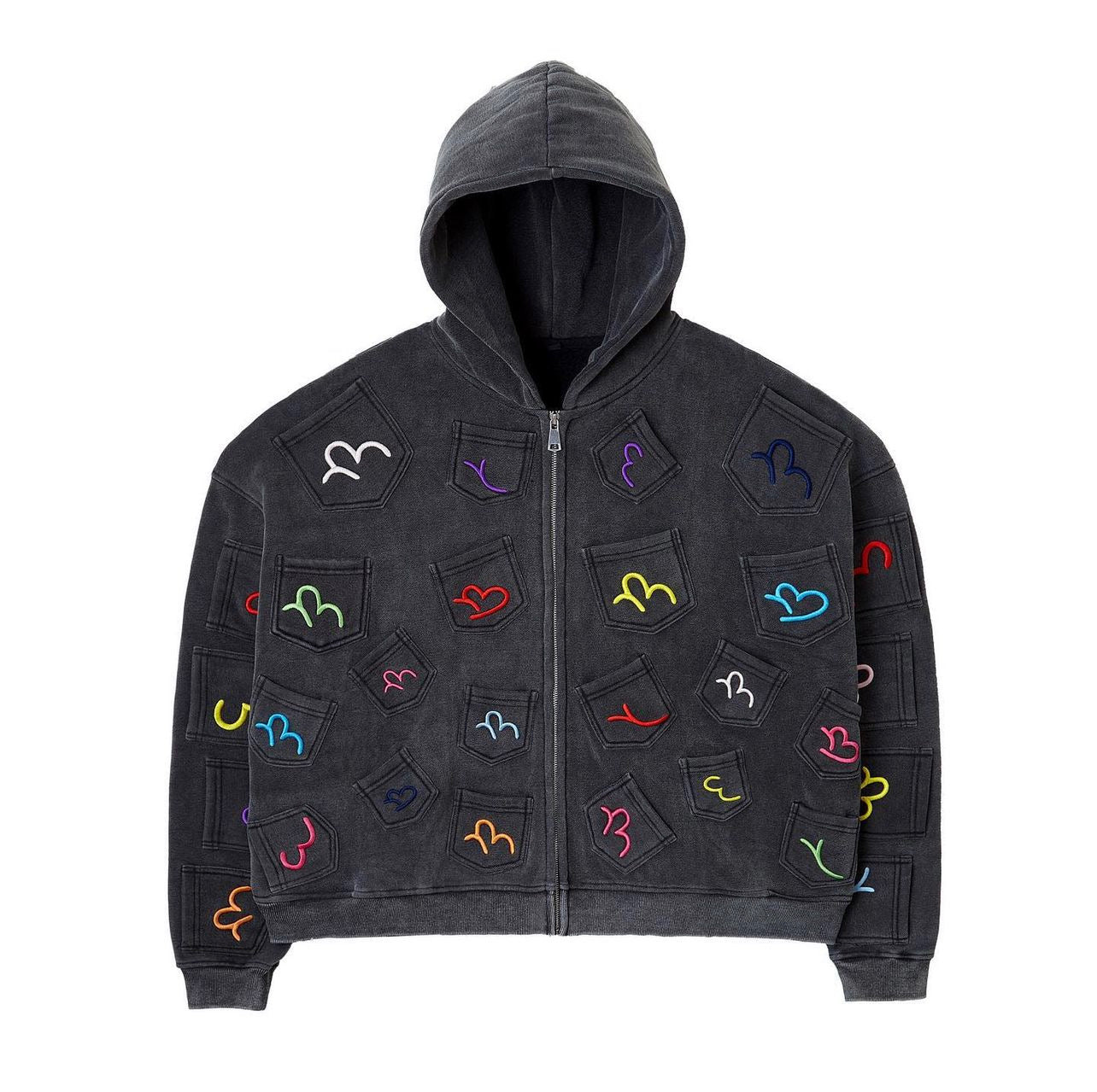 GV Gallery Raspberry Pocket Zip Up Hoodie