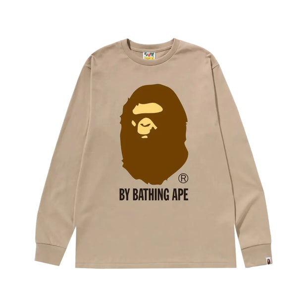 Bape Big Head L/S Tee Beige