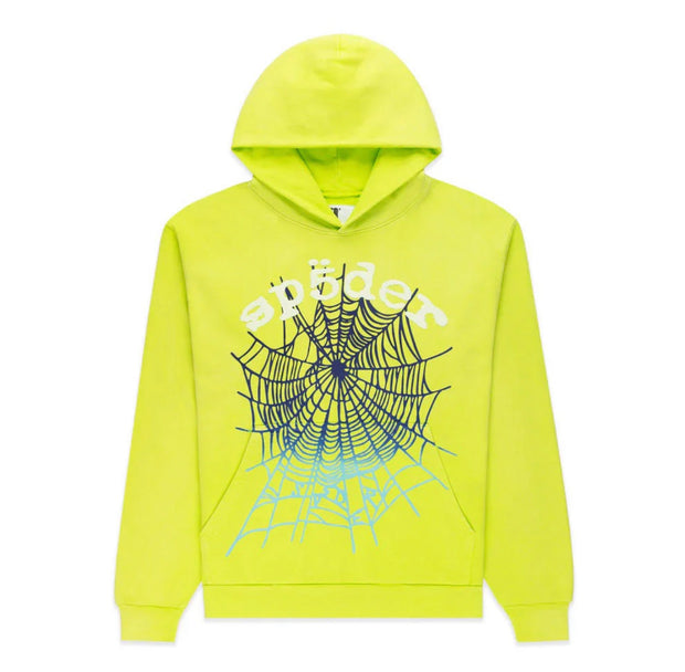 SP5DER OG Web V2 Green Gradient Hoodie