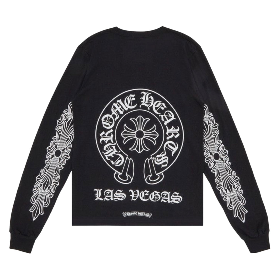 Chrome Hearts Floral Las Vegas Horseshoe L/S Tee Black