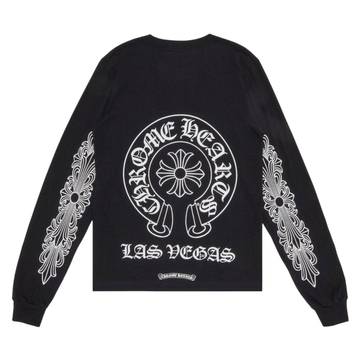 Chrome Hearts Floral Las Vegas Horseshoe L/S Tee Black