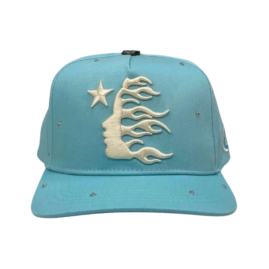 Hellstar Teal Rhinestone Fitted Hat