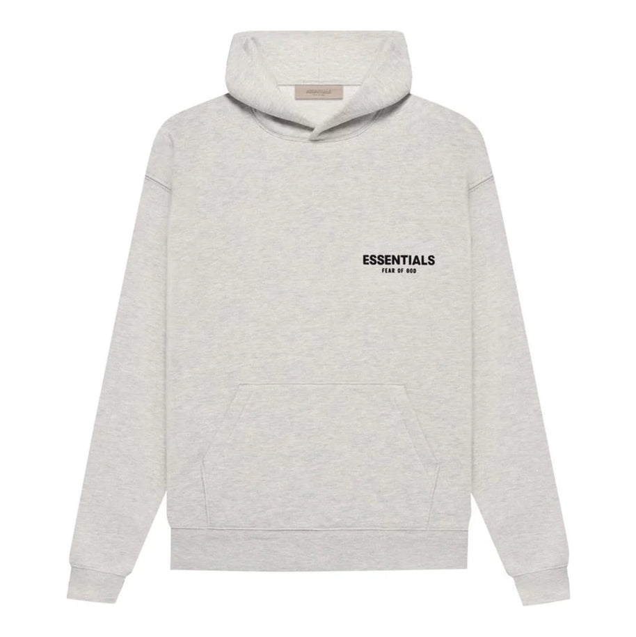 Essentials Light Oatmeal Felt Corner Hit Hoodie